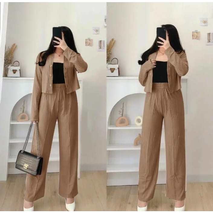 One Set Casey Knit And Pants Murah Berkualitas Setelan Wanita Kekinian Setelan Wanita Terlaris One S