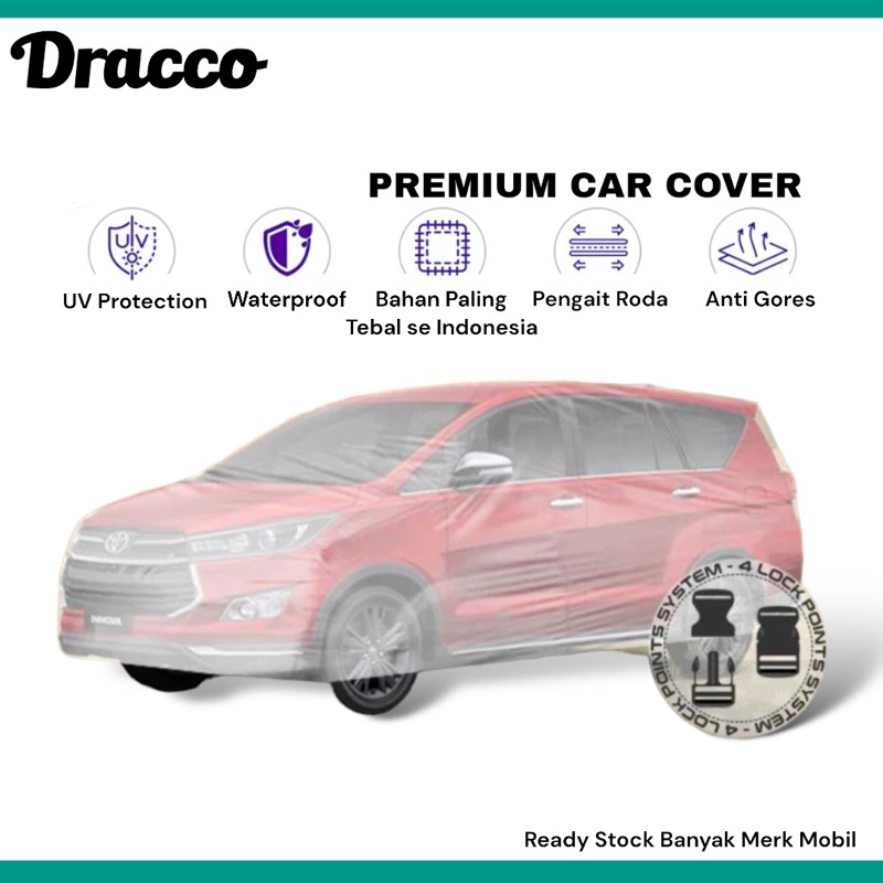 Cover Mobil Transparan Sarung Mobil Bening Plastik Transparan Tebal DRACCO Bonus Tas Penyimpanan