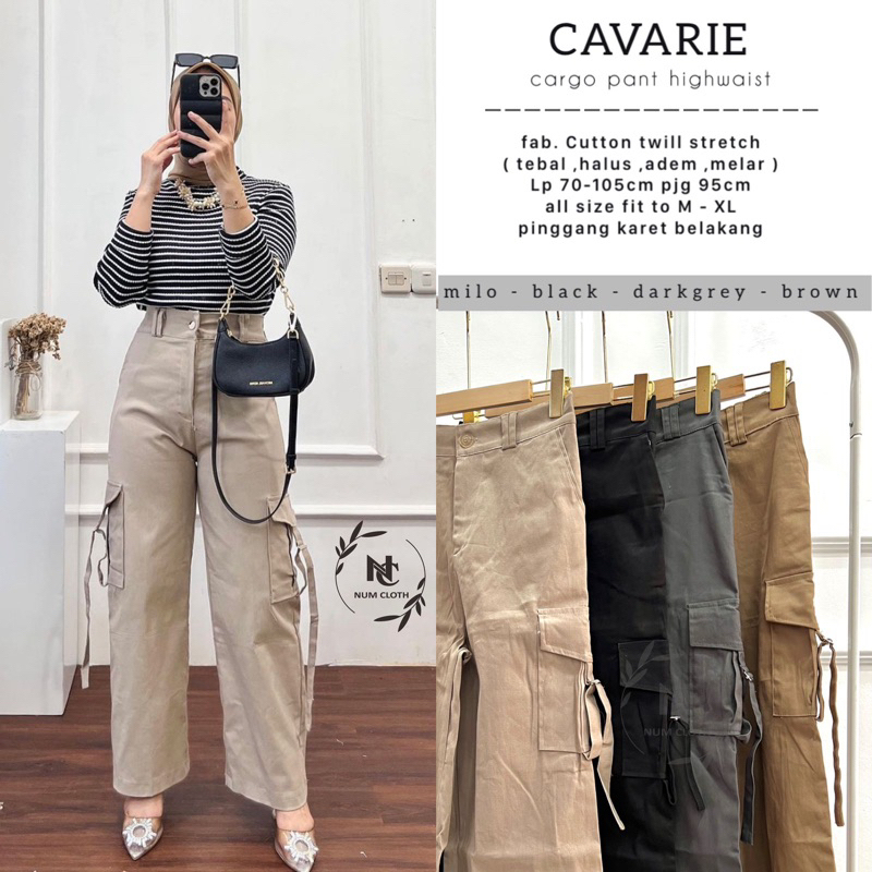 Celana Kulot Kargo Twill Wanita