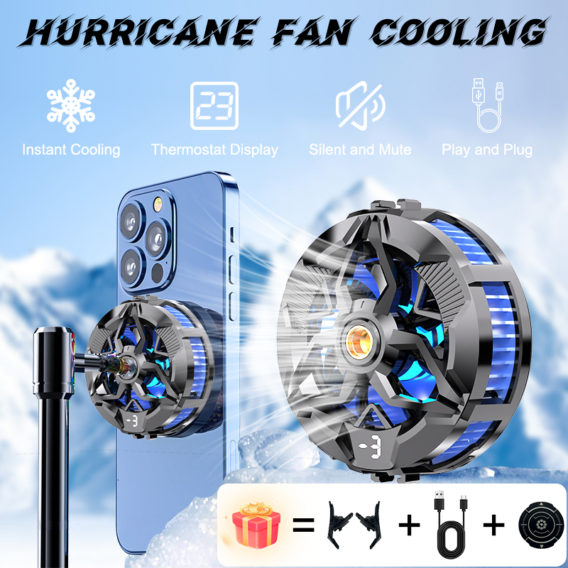 ★HOT★ Pendingin HP Fan Cooler HP Funcooler Untuk Game Tanpa Kabel Radiator Fan Gaming Phone