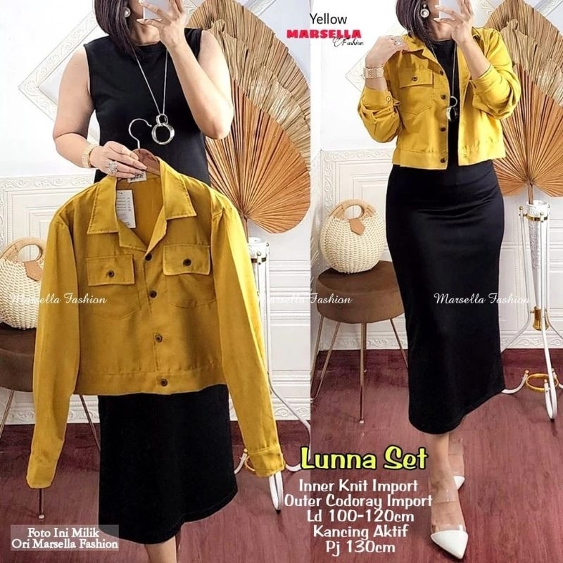One Set Atasan Quter Codoray  + Iner Span Setelan Wanita Model Terbaru
