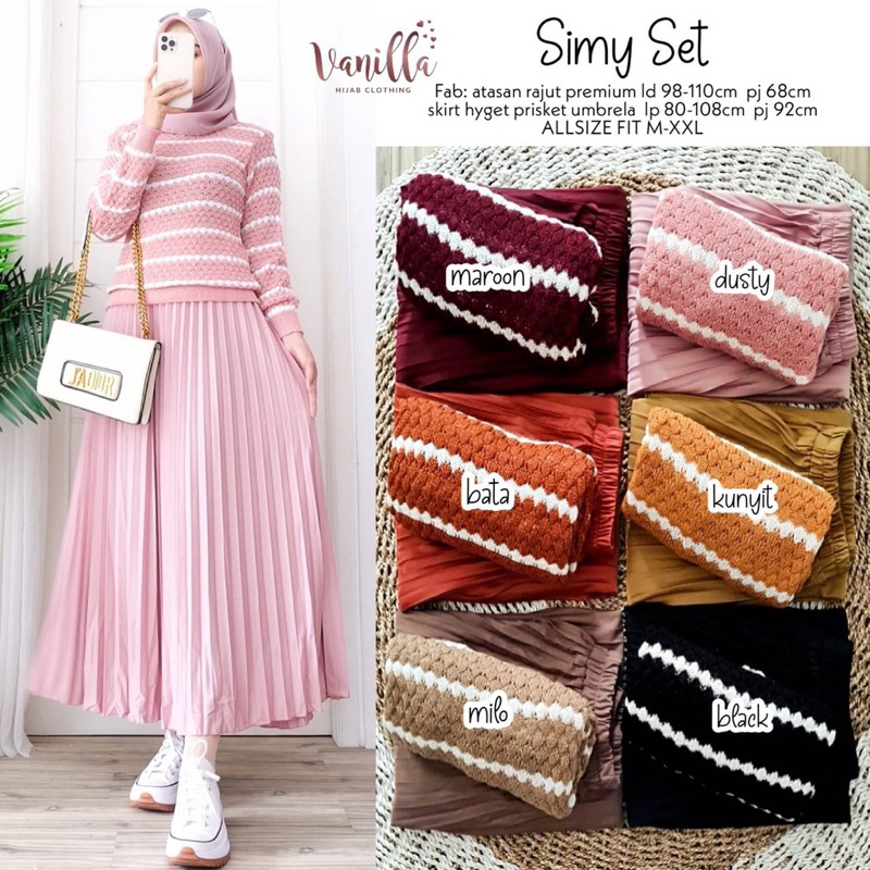 SIMY SET ( ATASAN + ROK ) by VANILLA // BEST SELLER