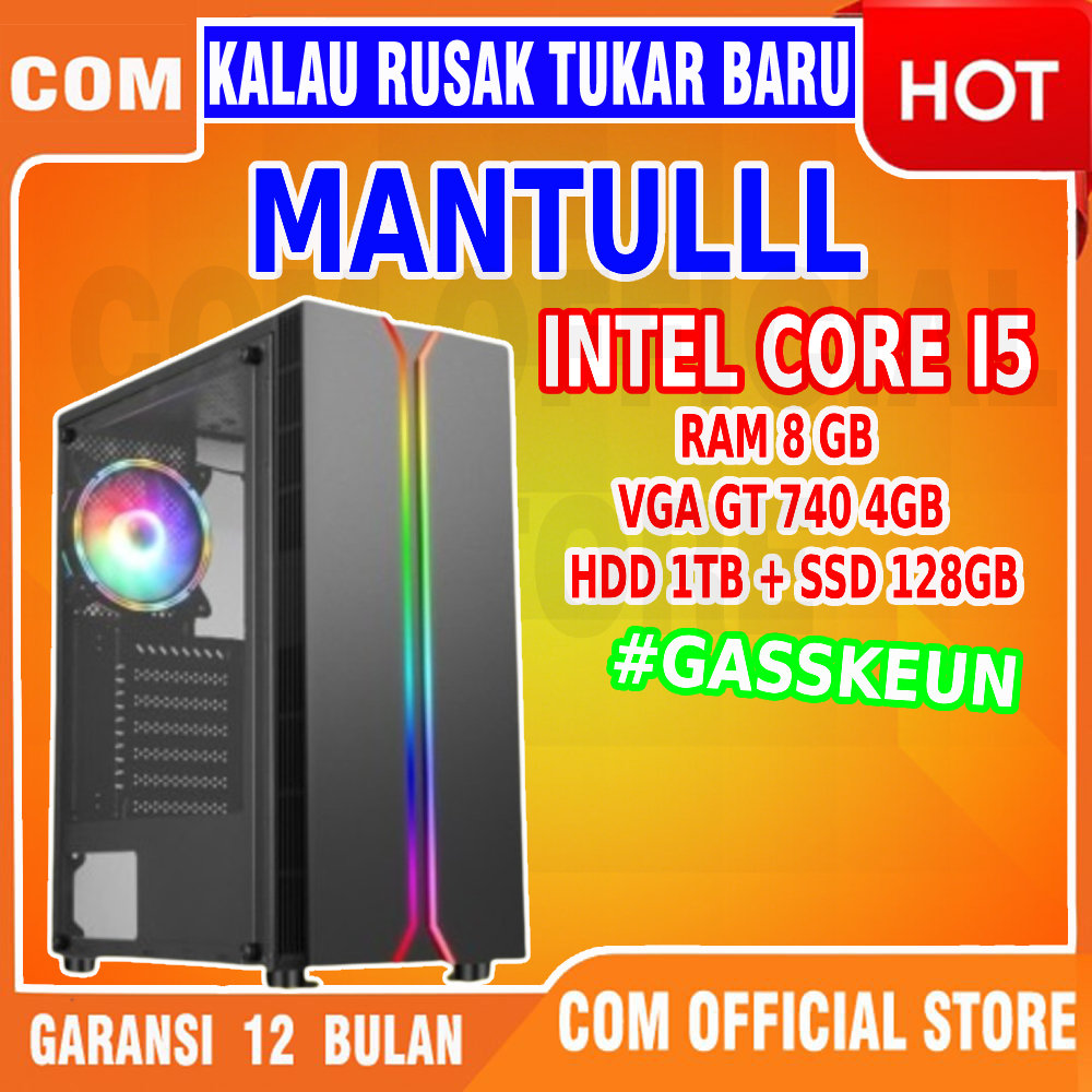 komputer gaming full set Komputer Computer CORE I5 Ram 8GB HDD 1TB GARANSI TAHAN LAMA