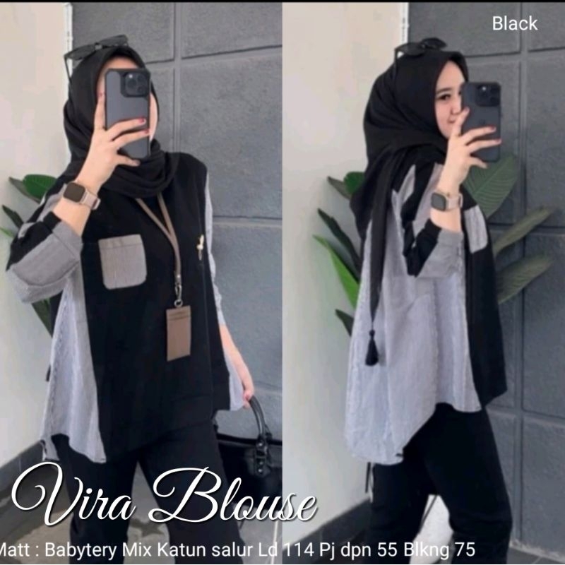VIRA BLOUSE 3 UK M - XXL (JUMBO) / BLOUSE KANTOR / OUTFIT HANGOUT / BAJU WANITA / BAJU KANTOR / BAJU
