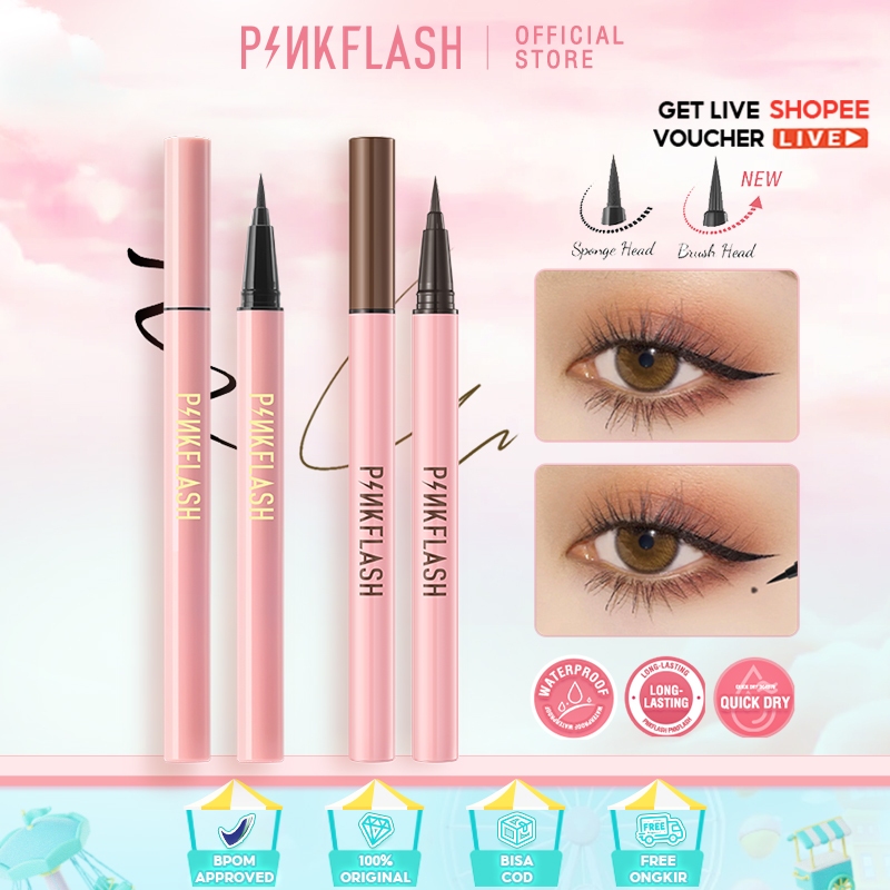 PINKFLASH Liquid Eyeliner High Pigmented Long Lasting Waterproof Black