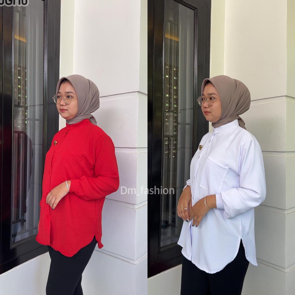 Kemeja crinkle air flow merah putih edisi spesial hari kemerdekaan