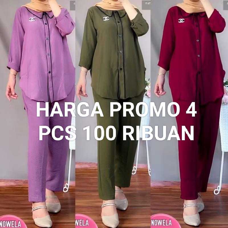 Promo Gila 100 Ribu Dapat 4pcs Setelan Giga Pollycotton Terbaru One Set Giga