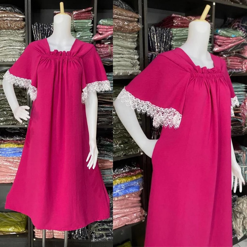 dress Fuji lengan renda
