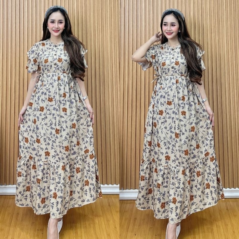 dress rayon viscose dress kekinian dress viral dress