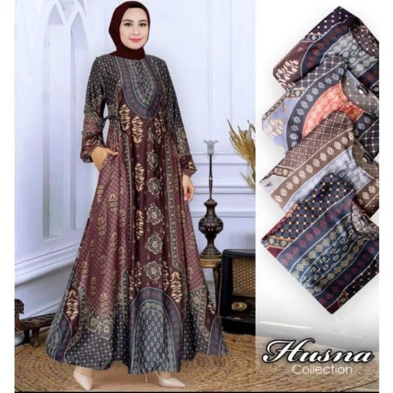 (COD)Gamis Silky Premium - Gamis Silk -Gamis Silk Motif Terbaru - Gamis busui wanita - Gamis Pesta k