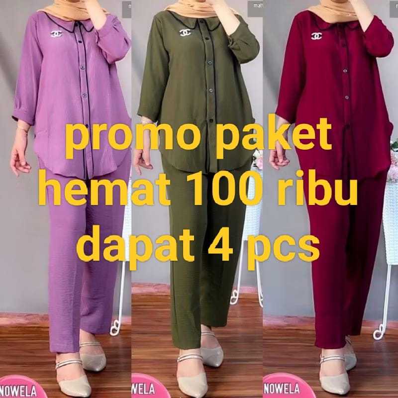 PROMO PAKET HEMAT 100 RIBU DAPAT 4 PCS BAJU SETELAN WANITA ONE SET GIGA TERBARU VIRAL KEKINIAN