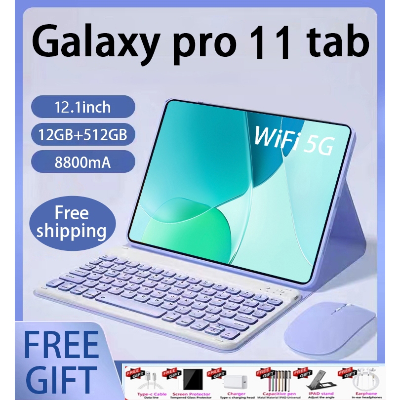Tablet Murah Galaxy Tab Pro11 RAM 16GB + 512GB 12.1inch Tablet Baru Asli Tablet Android Layar Full S