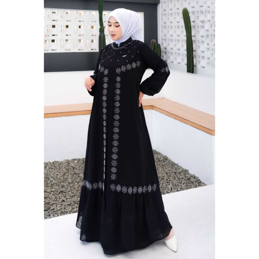 Gamis Undangan Haruka Dress Ceruty Babydoll Premium Gamis Pesta