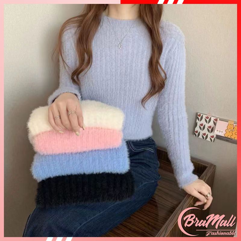 【 Bra Mall 】BJ-032 Pakaian Wanita Baju Atasan Lengan Panjang Import Manset Baju Wanita Premium Sweat