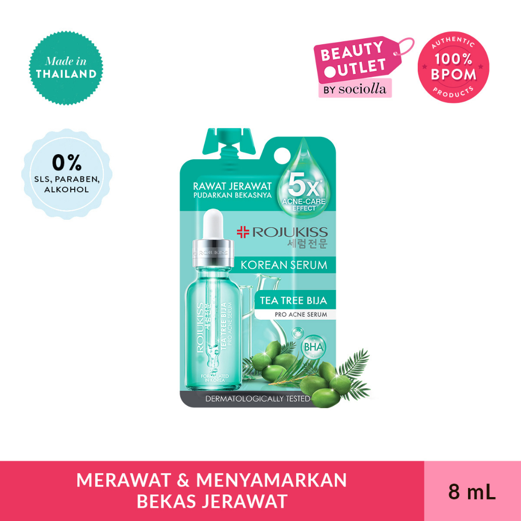 [ CLEARANCE SALE ] Rojukiss Tea Tree Bija Pro Acne Serum - size : 8 ml - Edit by Sociolla