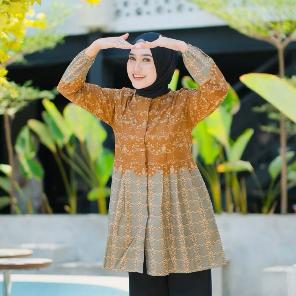 BAJU BATIK WANITA MODERN Mbok Jamu JUMBO M L XL 3L 4L 5L PEKALONGAN KOTA