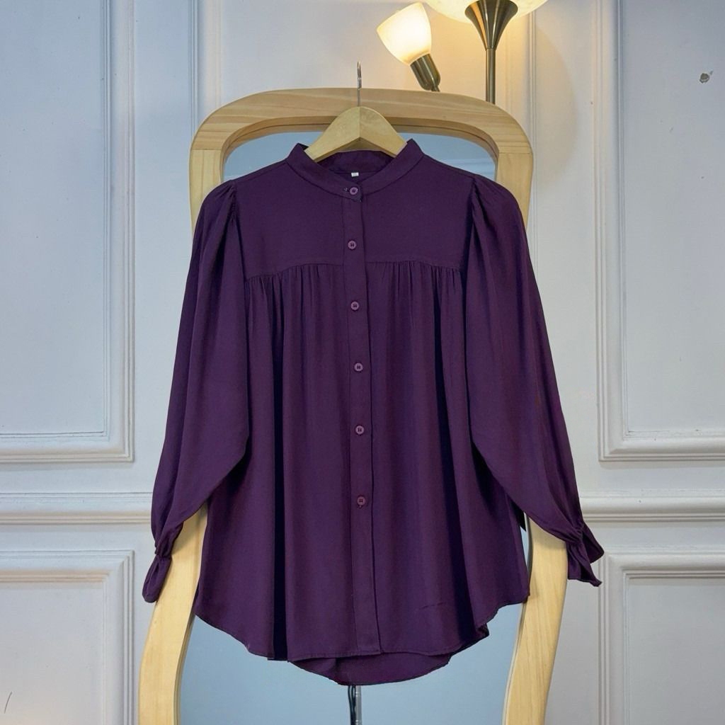 ALYSSA BLOUSE KEMEJA WANITA RAYON TWILL ATASAN MODEL TERBARU MUSLIMAH FRENDLY