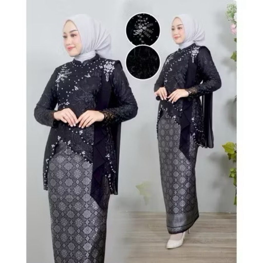 Kebaya terbaru melati / kebaya qiyubi / kebaya selendang / kebaya terlaris / kebaya pesta / kebaya w