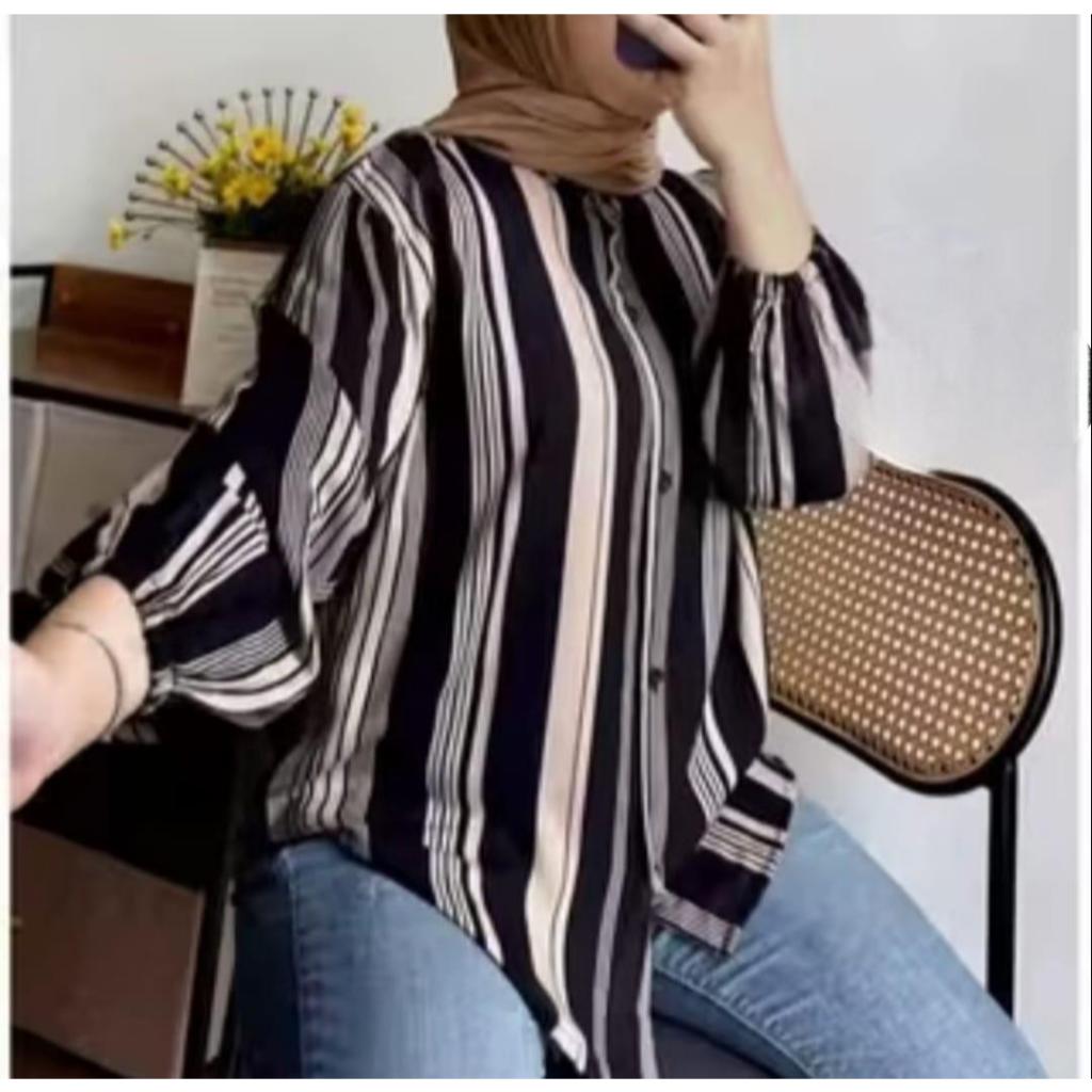 KEMEJA RAYON KEKINIAN/ATASAN WANITA RAYON MOTIF/KEMEJA WANITA TERBARU/KEMEJA WANITA TERLARIS/KEMEJA