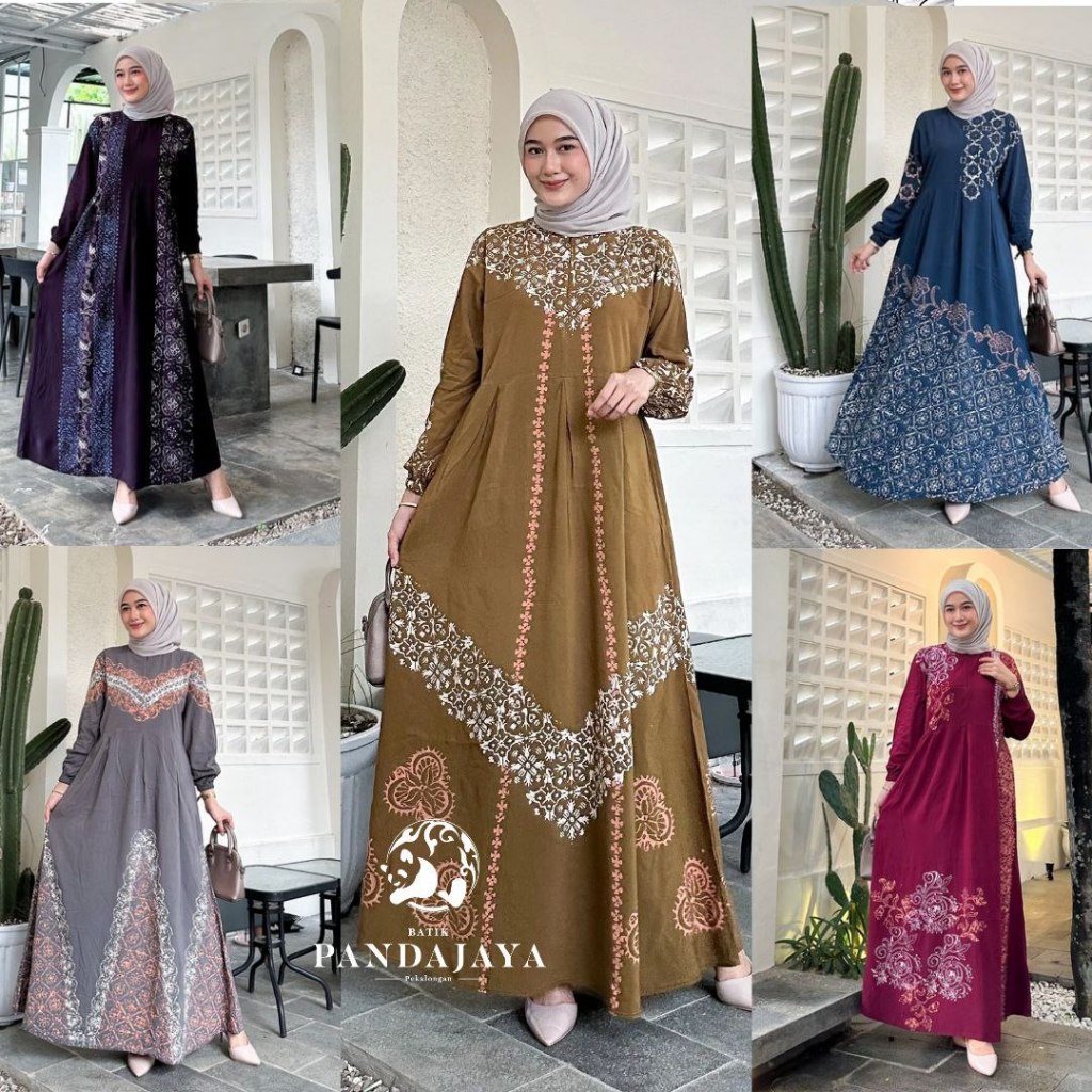 Gamis twill panda jaya | gamis twill pekalongan | seragam rebbana gamis rayon hanmade