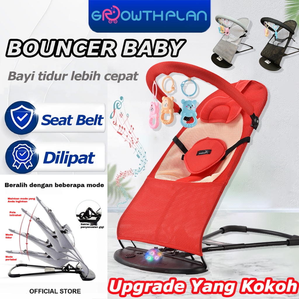 【Garansi 3 Tahun】Ayunan Bayi Foldable 3~18month Baby Balance Chair Rocker Bouncer Chair Buai Lantai