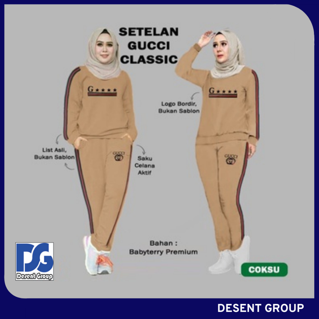 DG 18258 Baju Setelan Pakaian Olahraga Senam Training Wanita GCI CLASSIC TERBARU TERMURAH TERLARIS