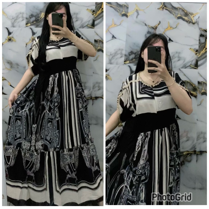 DRESS CHIBY RENDA resleting busui viral bahan katun rayon