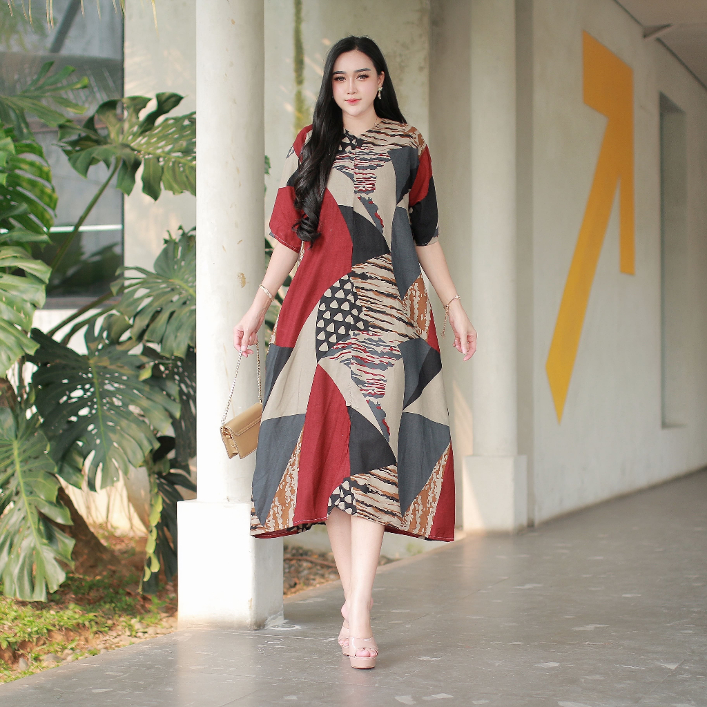 Daster Pekalongan Wanita Kekinian Terbaru Busui Rayon Prenium Ld 110