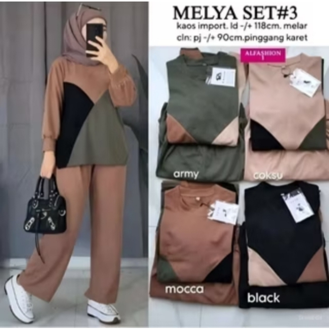 One Set Melya Setelan Wanita Terbaru Size Standar Dan Jumbo