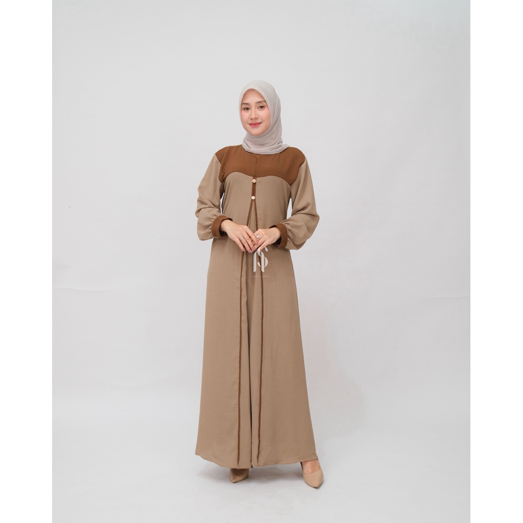 Nabil Series - Larisa Gamis Baju Muslim Wanita Cantik Hijab Gaun Manis Dan Simple Elegant Busui Fren