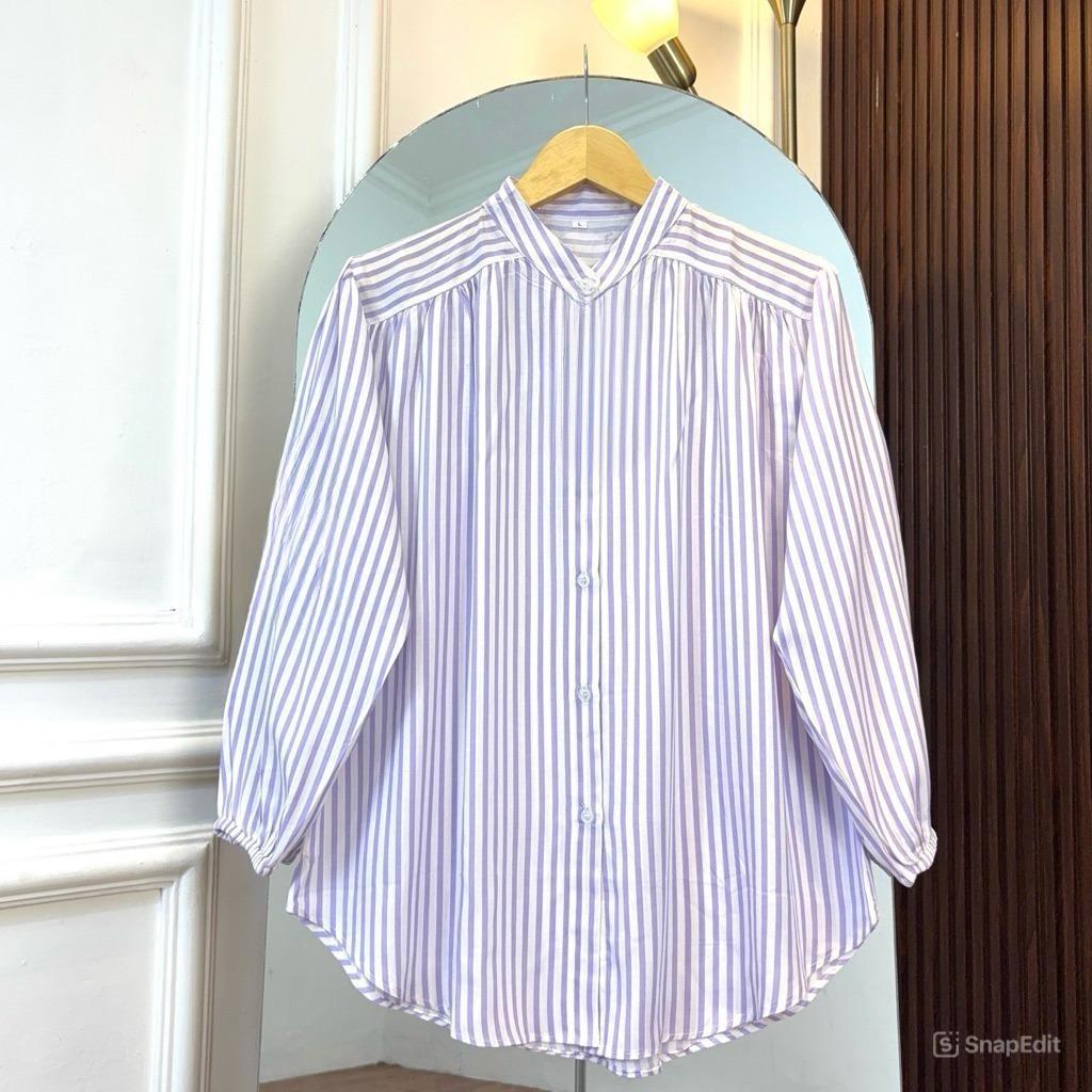 KENNA KEMEJA WANITA SALUR KEKINIAN ATASAN RAYON ADEM FORMAL SANTAI