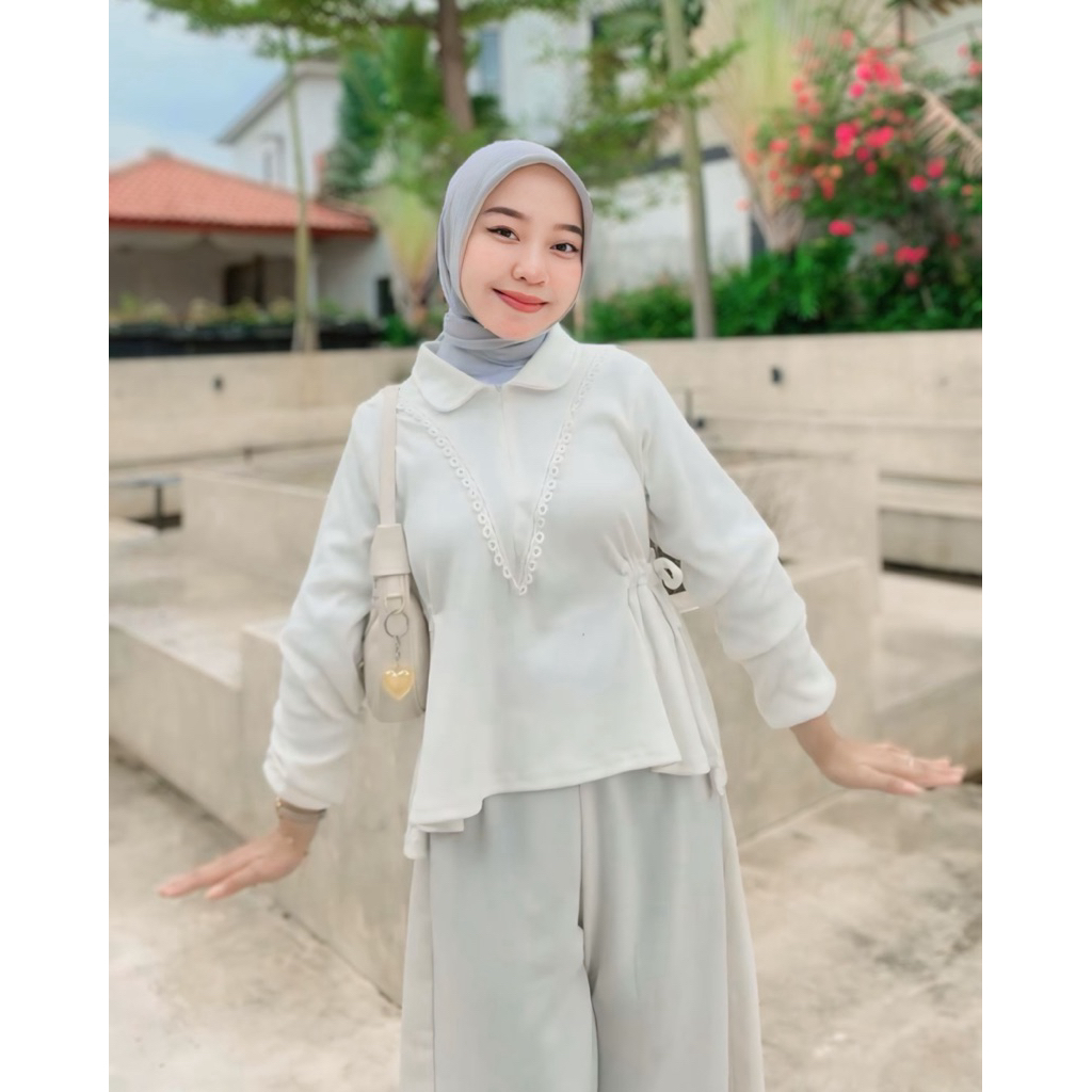 Amora By Vausty Official / Vintage Blouse / Korean Style / Blouse Wanita / Jahitan Premium