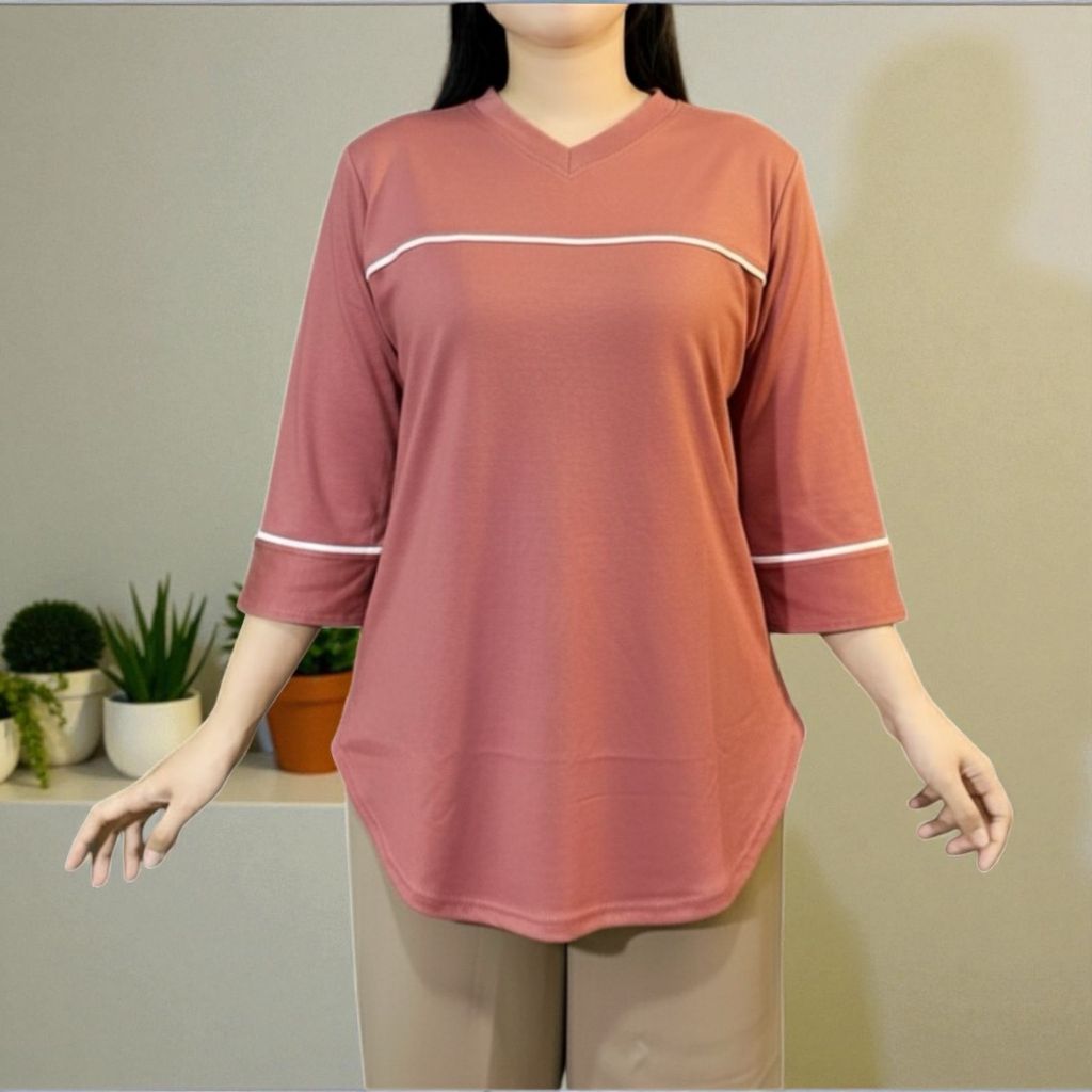 Atasan Wanita list Oval Lengan 7/8 978