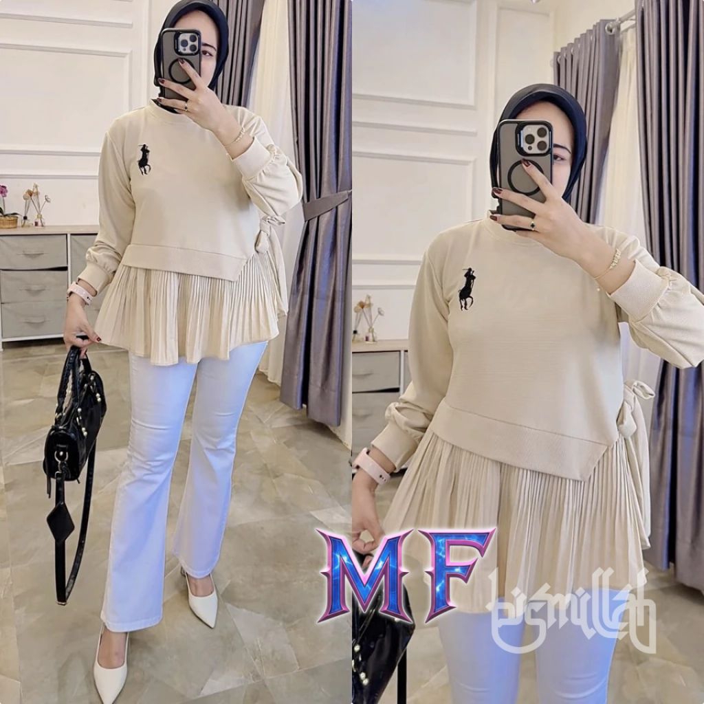 Blouse Wanita Remaja Kekinian Terbaru Mutiara Fashion Viral Fashion Viral | Model Caramel Knit Plisk