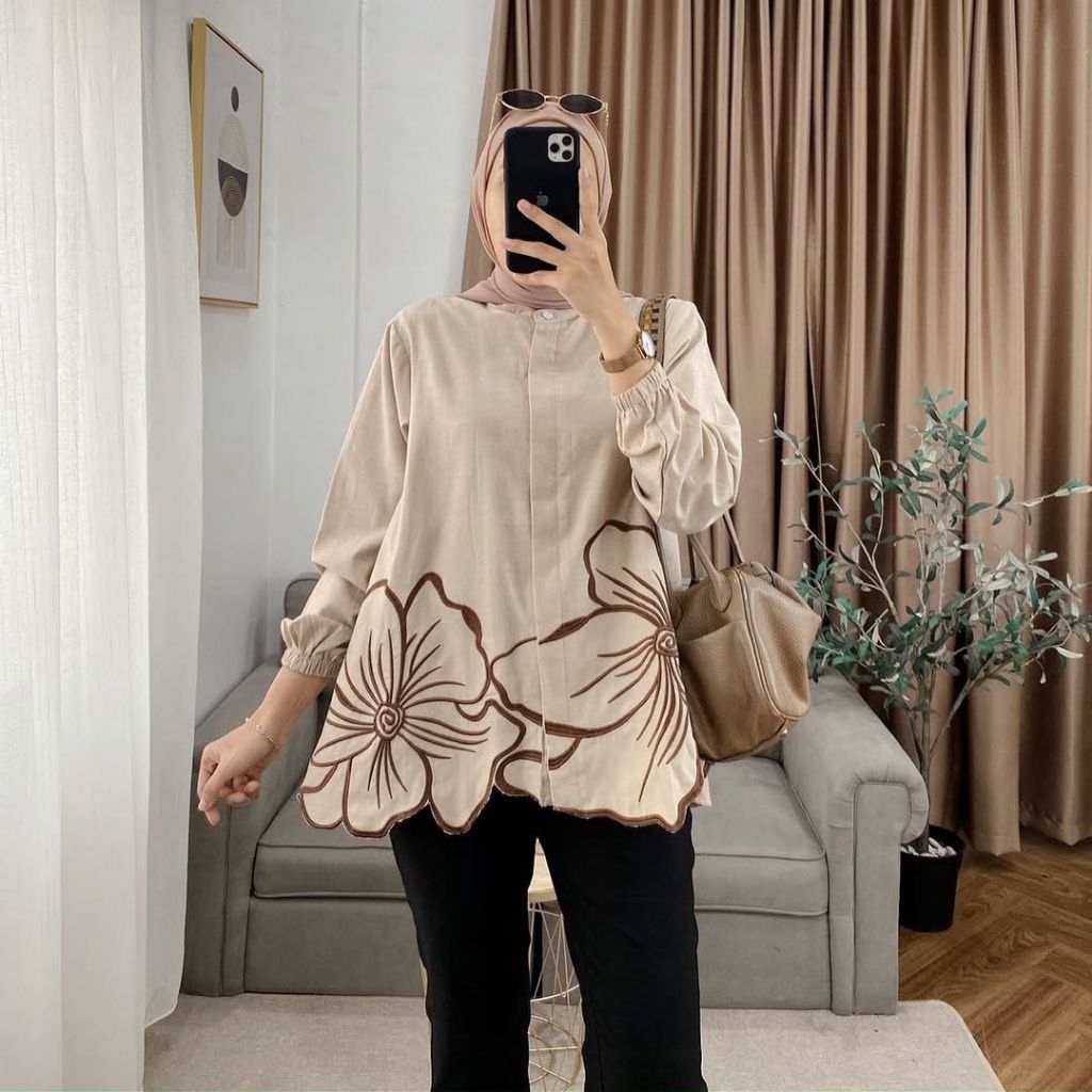 GISEL BLOUSE BORDIR KATUN POPLIN