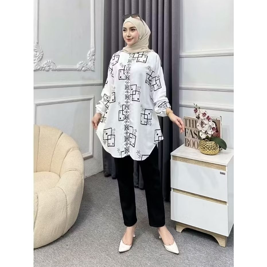 ATASAN AFIFA BAHAN RAYON PREMIUM HALUS MODEL MODEL OVERSIZE / ATASAN BUSUI SEMI TUNIK