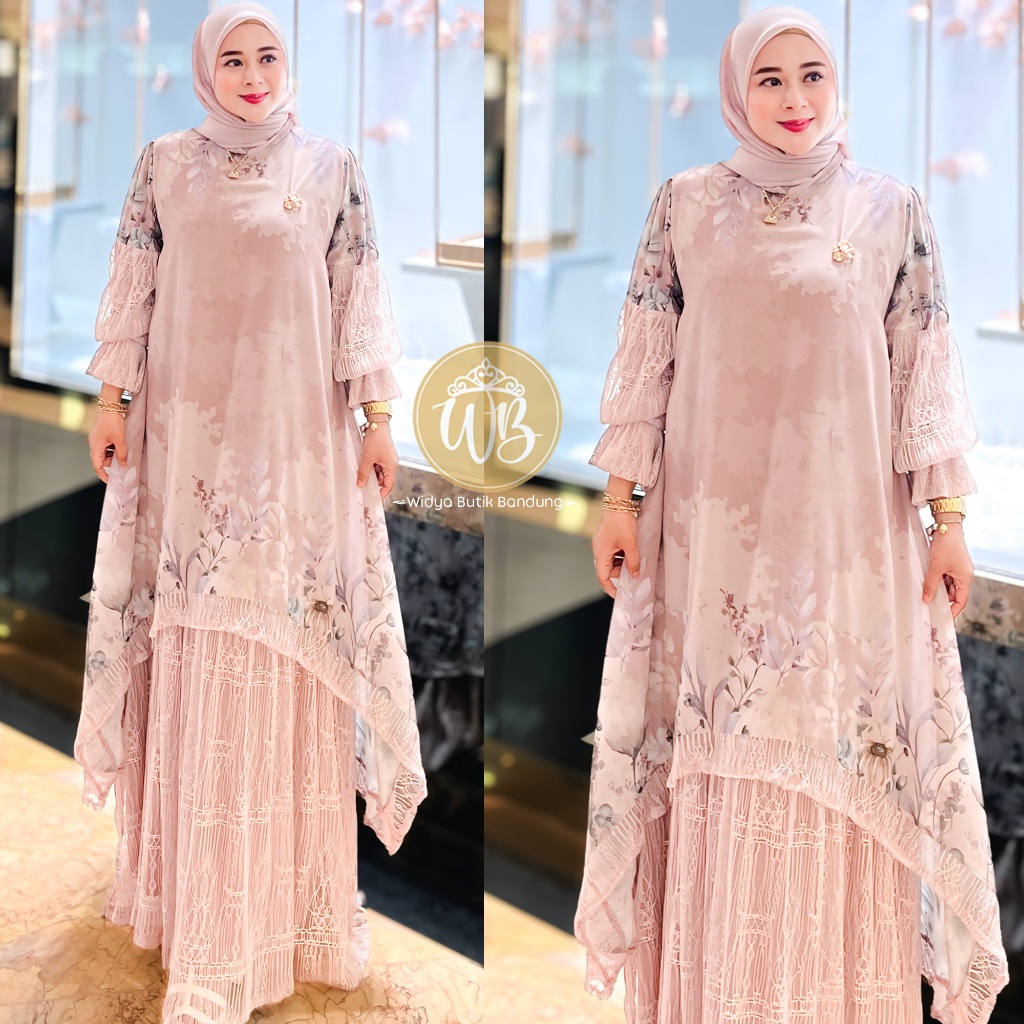 Widya Butik Bandung Baju Gamis Wanita Premium Aisyah Dress Terbaru