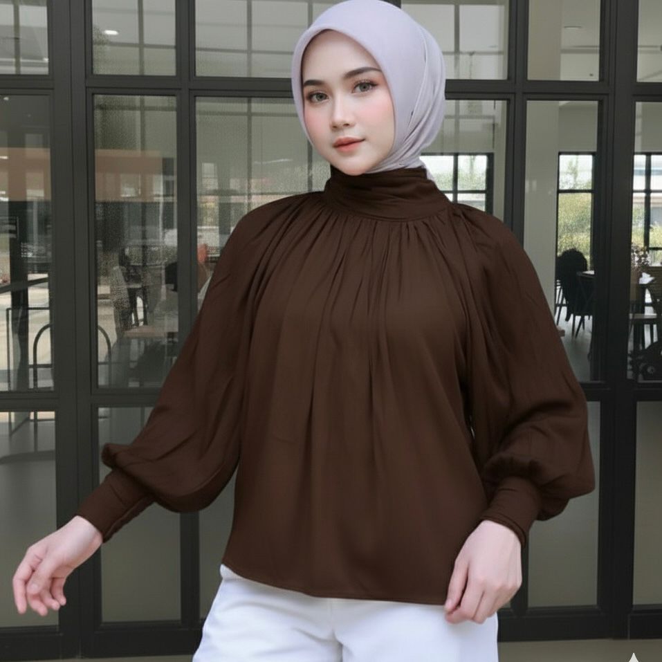 LBITZ - Leya Blouse Atasan Wanita Batwing Rayon Premium Adem Halus Baju Atasan Wanita Lebaran