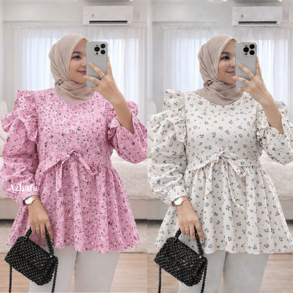 Atasan blouse wanita kekinian Zara lengan panjang korean Look