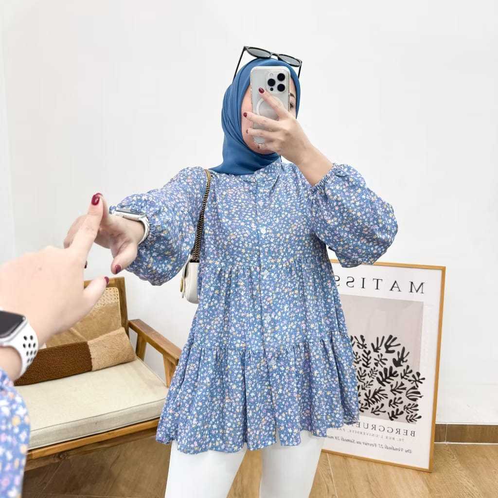 Blouse Atasan Wanita Jumbo Blouse Wanita Elegan Korean Style Bahan Rayon Premium Busui