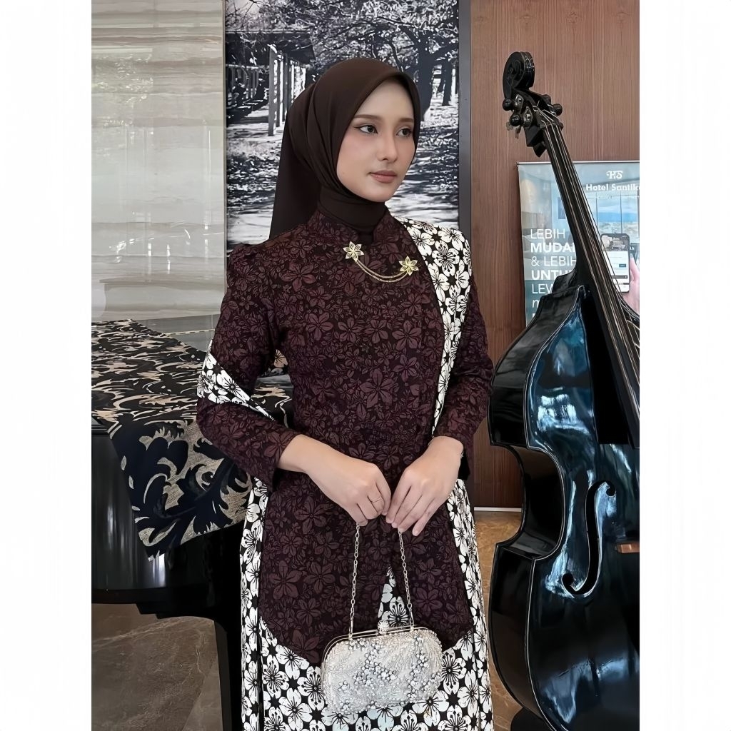 Set Kebaya Anggita Janggan Fukuro Jacquart Kebaya Tunangan Lamaran Wisuda Terbaru 2026