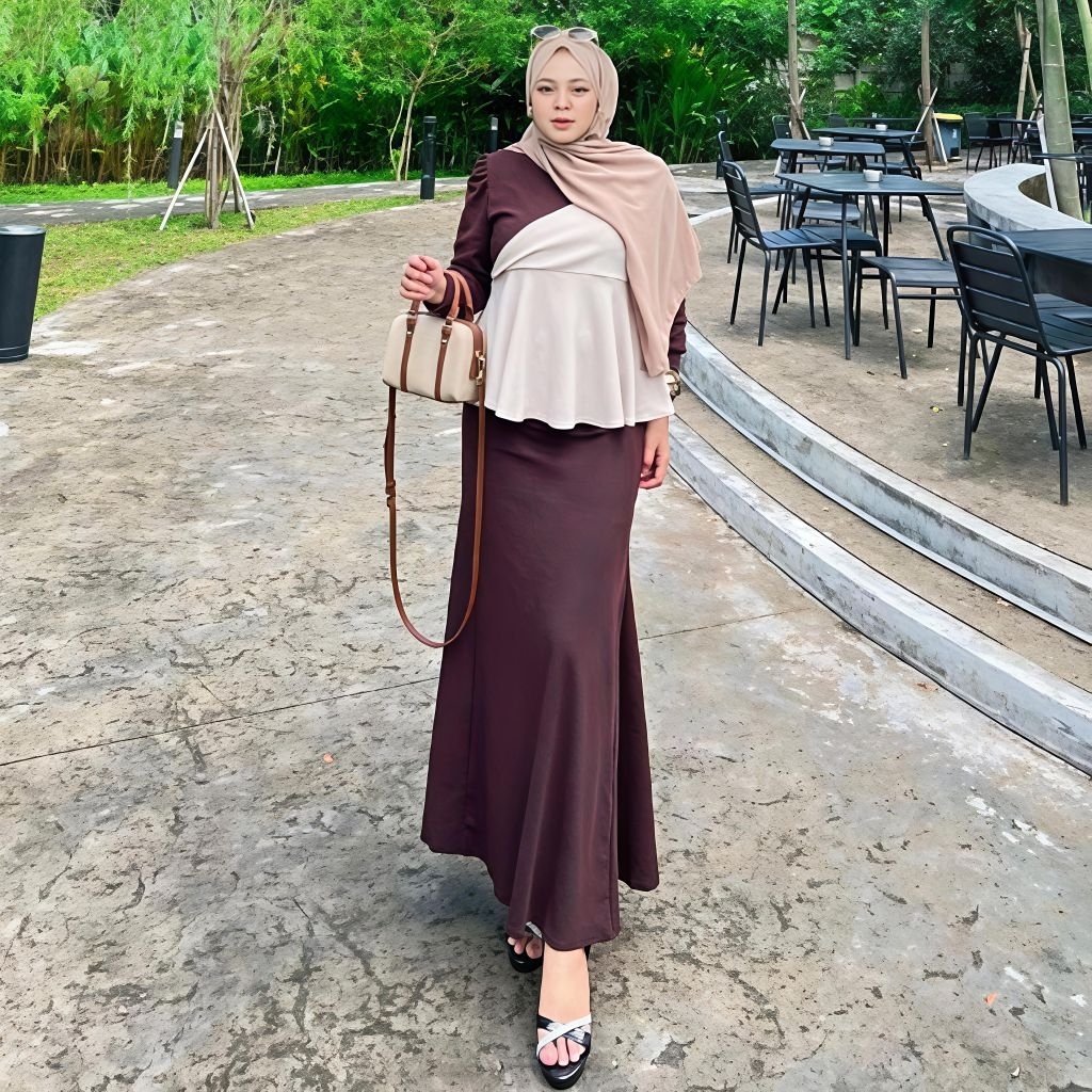 Azura Set Rok One Set Knit Kekinian Setelan Wanita Baju Setelan Wanita One Set BBK Duyung Knit