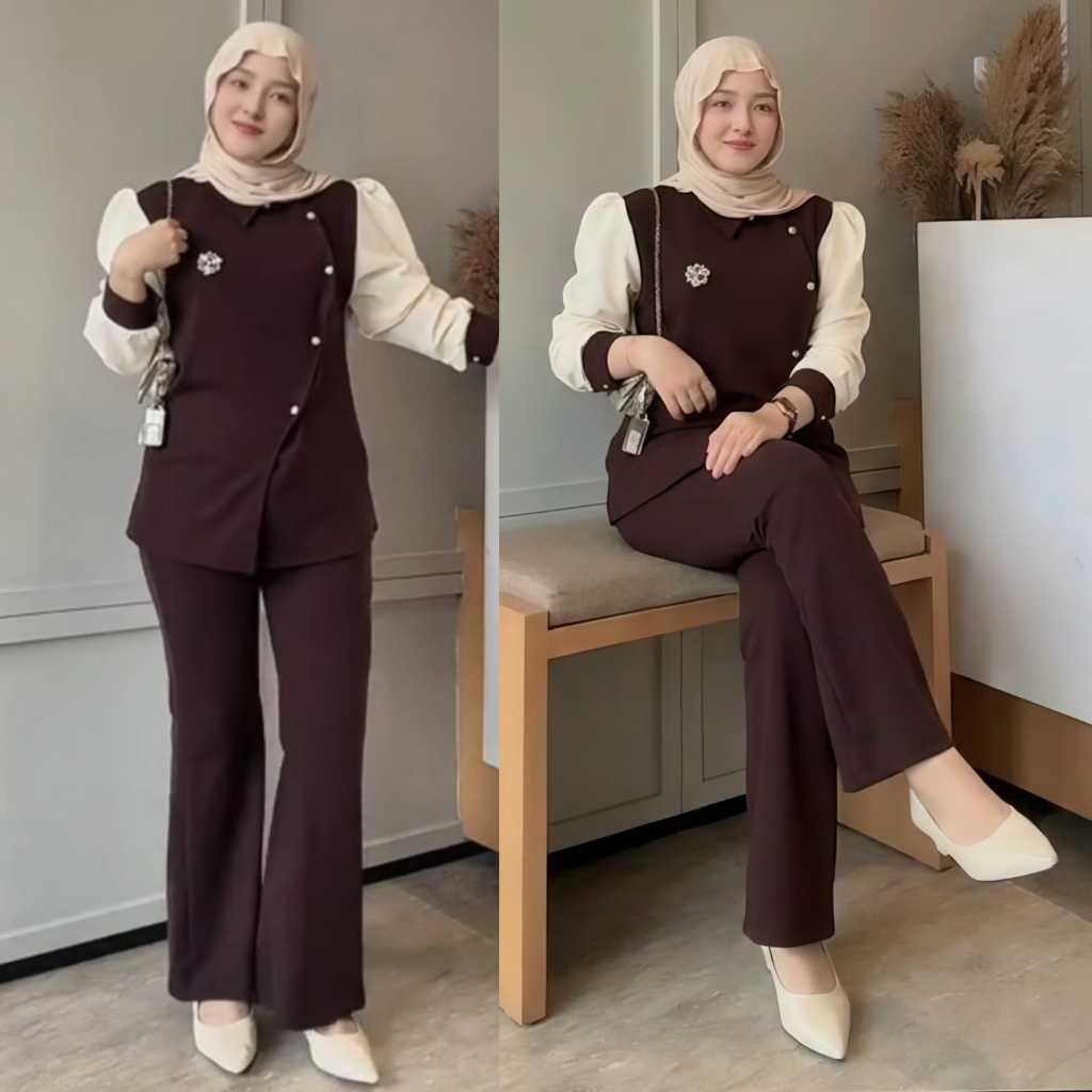 LIONA ONESET II KNIT ROSELLA MIX SABRINA II OUTFIT KEKINIAN II LIONA SET KNIT ELEGANT – One Set Atas