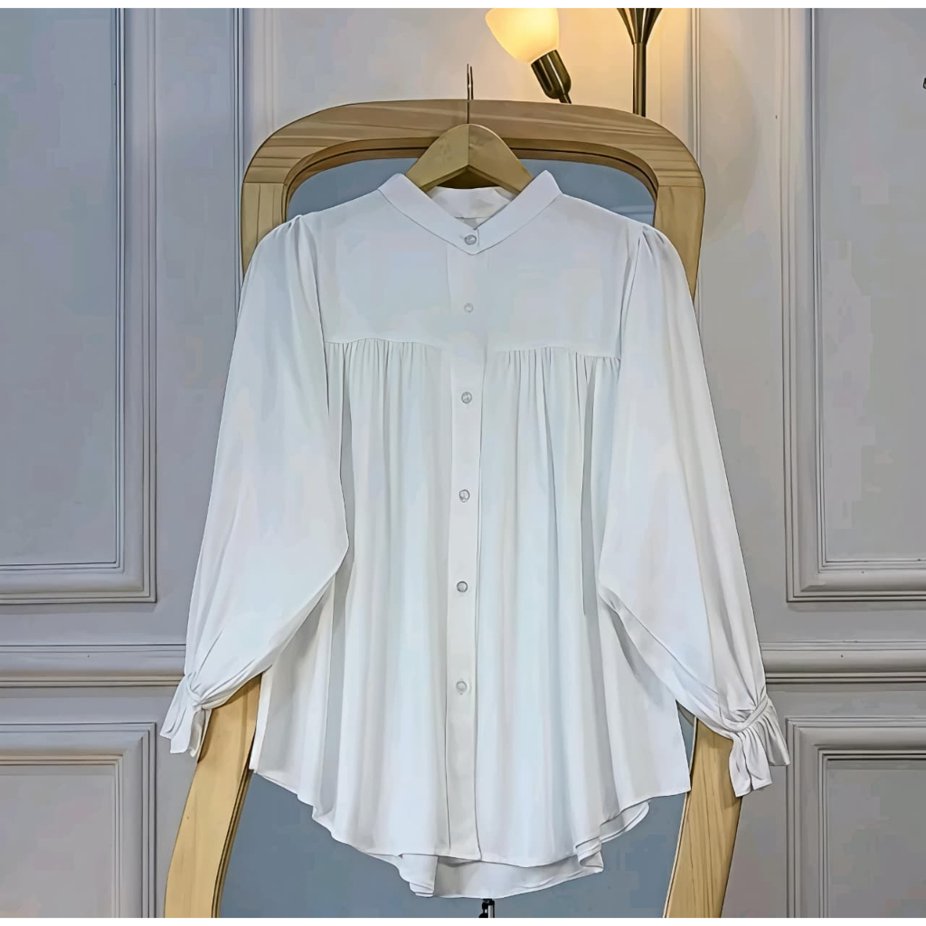 Alyssa Blouse Kemeja Wanita Terbaru Bahan Rayon Twill Kekinian Terbaru