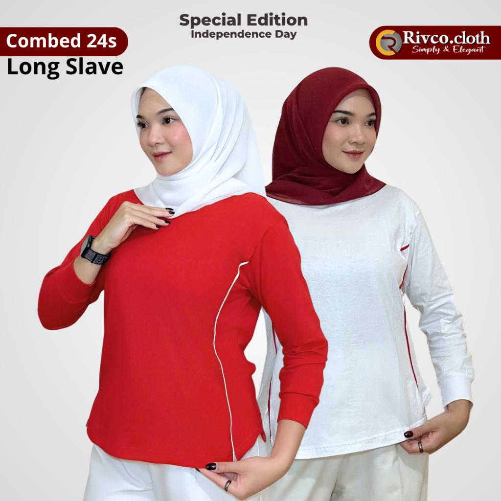 Rivco Cloth || Special Edition - List Samping - Atasan Wanita Combed 24s Lengan Panjang - Adem dan N