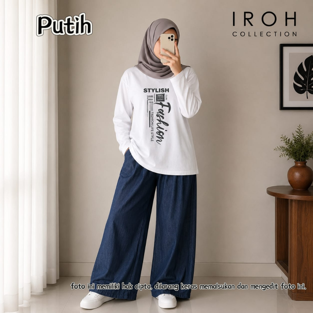 SETELAN  WANITA DEWASA JEANS SETCEL KULOT MOTIF TERBARU MEWAH KEKINIAN
