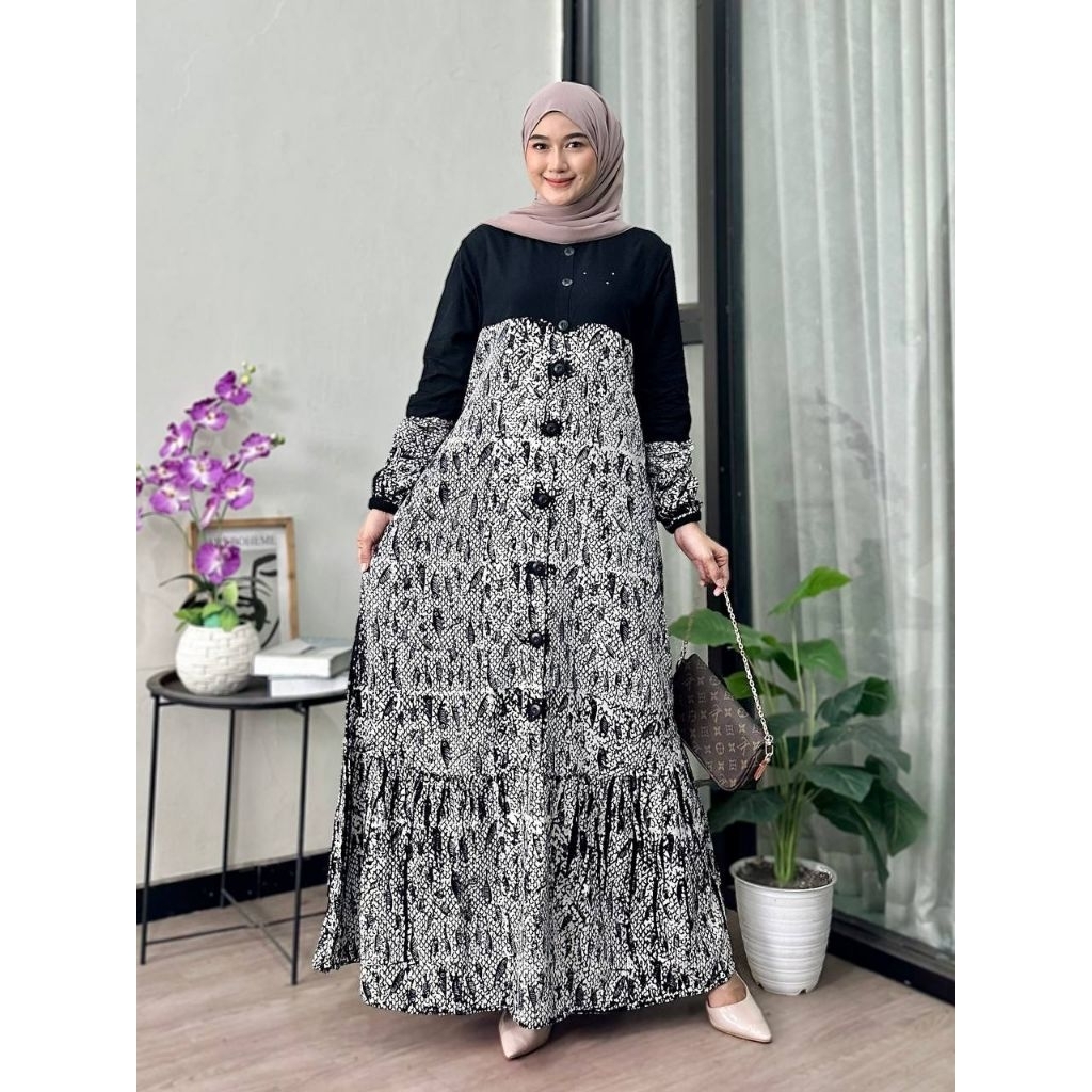 Gamis Twill Original Asli Pekalongan Model Terbaru (kode B)