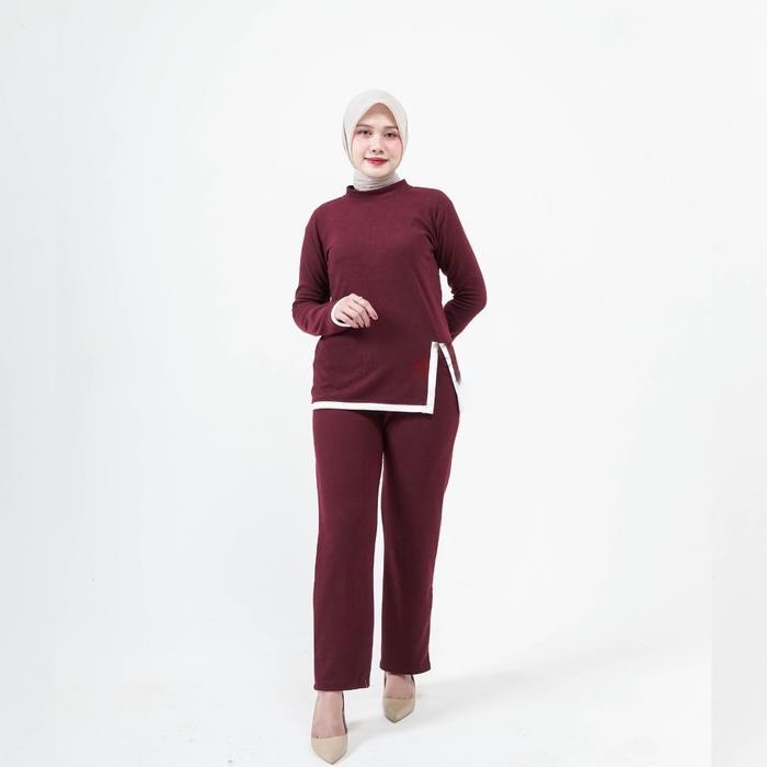 Setelan Wanita Olivia One Set Korean Look Setelan Lengkap One Set Wanita Kekinin Gaya Korean