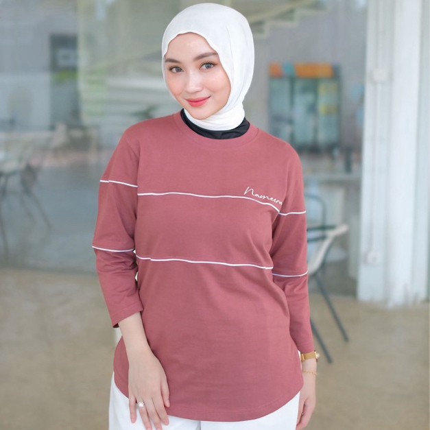 BBC Nameera Kaos Wanita Terbaru Kaos Viral tangan 7/8 kaos cewek dewasa