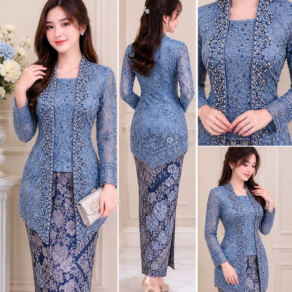 KUTU BARU  PAYET FULL BORDIR ELEGAN TILLE VERNIK MEWAH KEBAYA WISUDA , LAMARAN, KONDANGAN,MEWAH SIMP